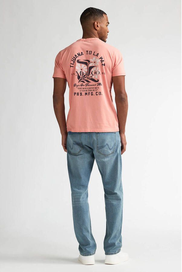 Petrol Industries regular T-shirt met backprint roze - Foto 2
