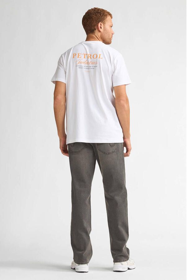 Petrol Industries regular T-shirt met backprint wit - Foto 3
