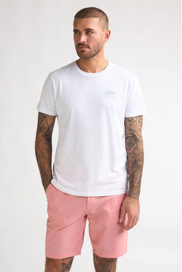 Petrol Industries regular T-shirt met backprint wit