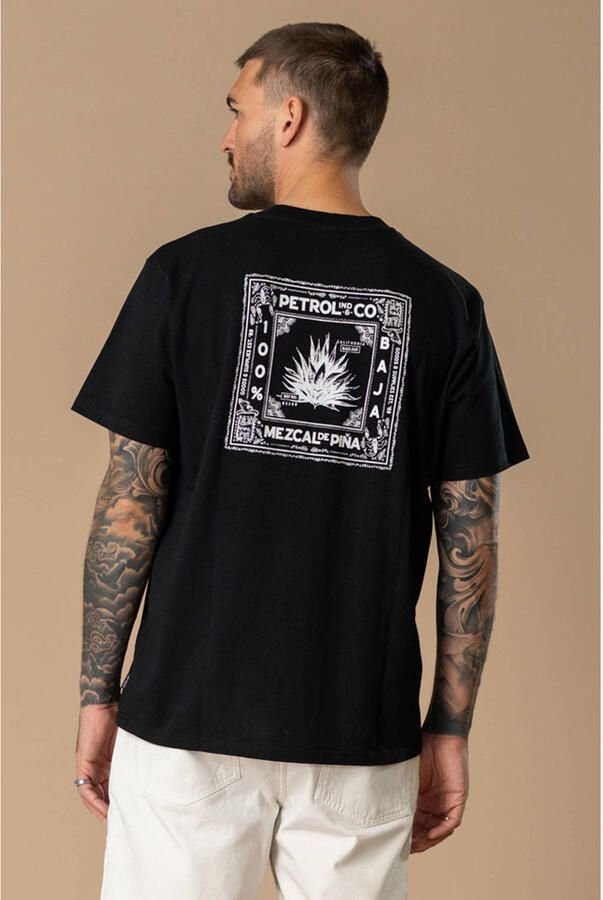 Petrol Industries regular T-shirt met backprint zwart - Foto 3