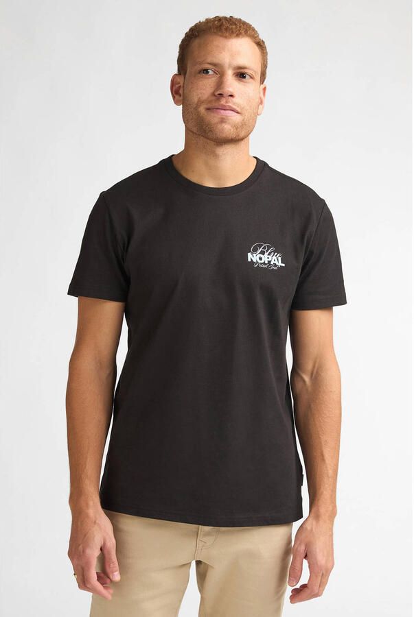 Petrol Industries regular T-shirt met backprint zwart