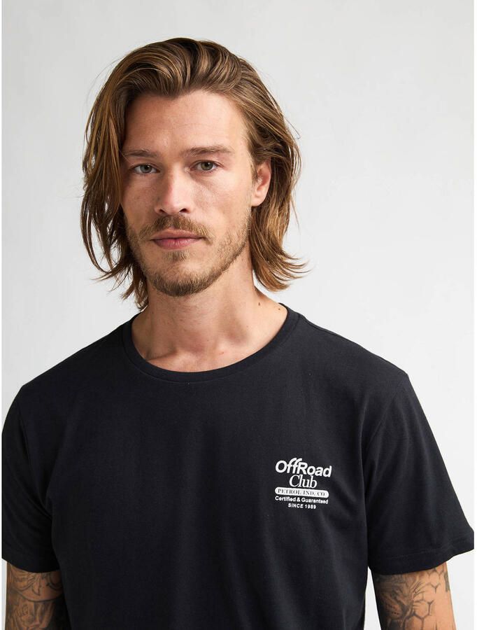 Petrol Industries regular T-shirt met backprint zwart - Foto 3