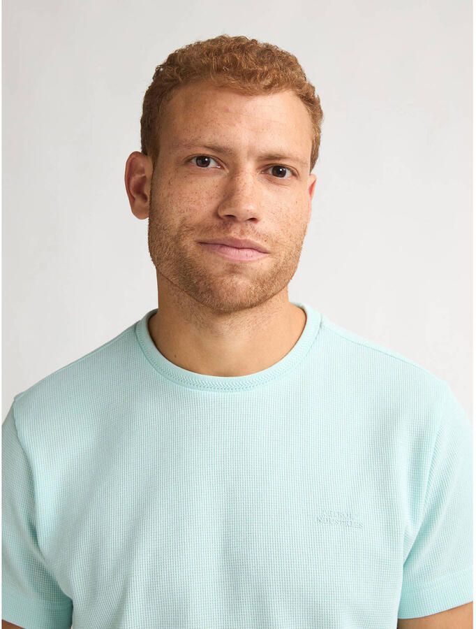 Petrol Industries regular T-shirt mintgroen met textuur - Foto 3