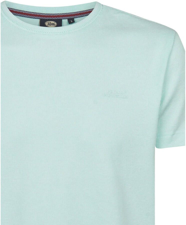 Petrol Industries regular T-shirt mintgroen met textuur - Foto 2