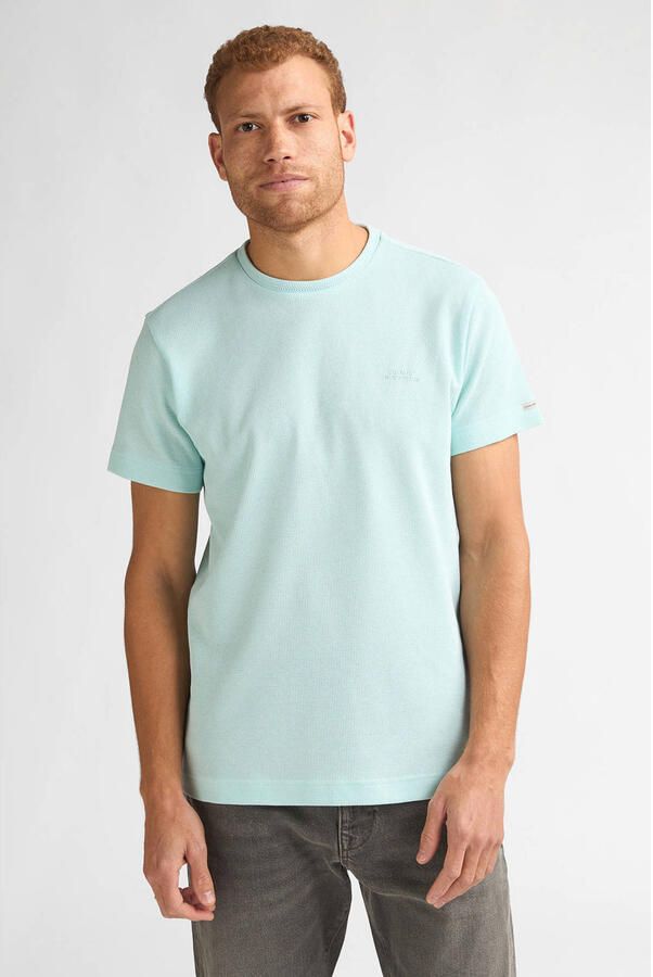 Petrol Industries regular T-shirt mintgroen met textuur