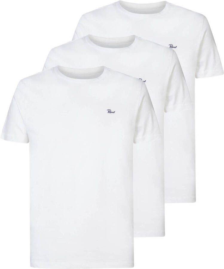 Petrol Industries regular T-shirt wit (set van 3)