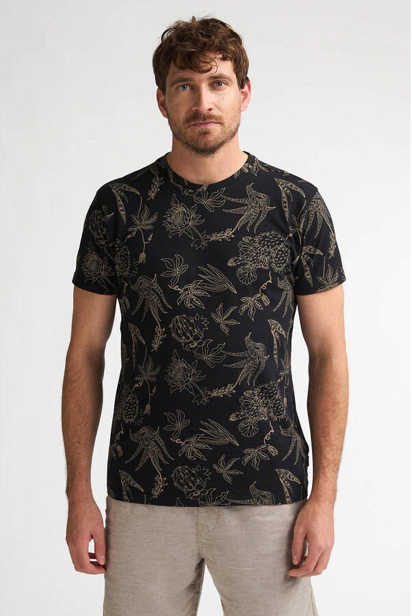Petrol Industries regular T-shirt zwart