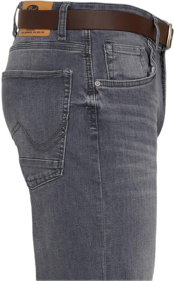 Petrol Industries regular tapered fit jeans RUSSEL met riem grey - Foto 5