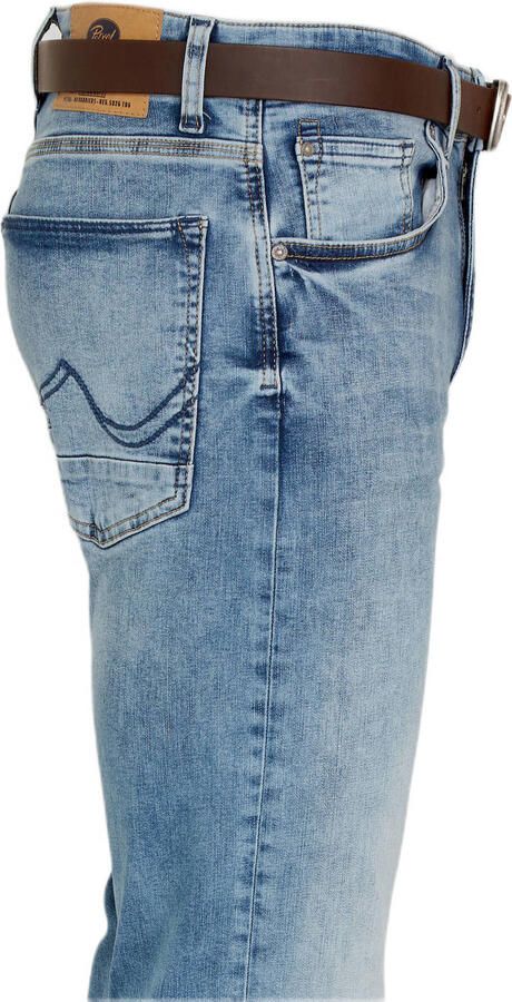 Petrol Industries regular tapered fit jeans RUSSEL met riem light used