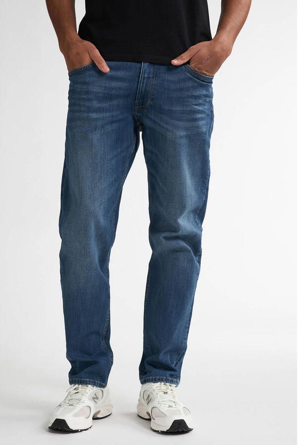 Petrol Industries regular tapered fit jeans RUSSEL met riem vintage blue