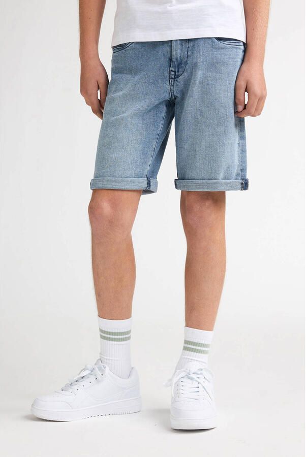 Petrol Industries regular waist short medium blue denim