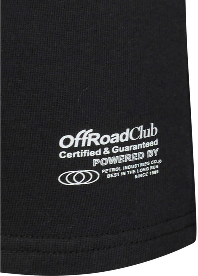 Petrol Industries regular waist sweatshort zwart Korte broek Printopdruk - Foto 2