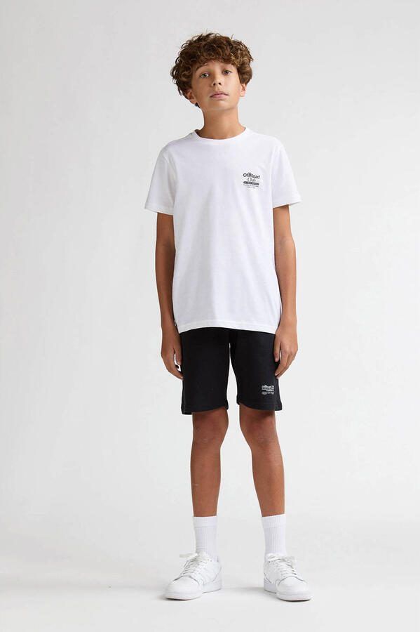 Petrol Industries regular waist sweatshort zwart Korte broek Printopdruk - Foto 3