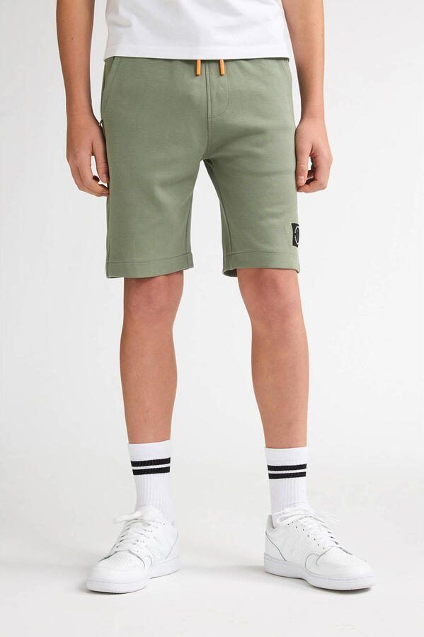 Petrol Industries relaxed sweatshort groen Korte broek Effen