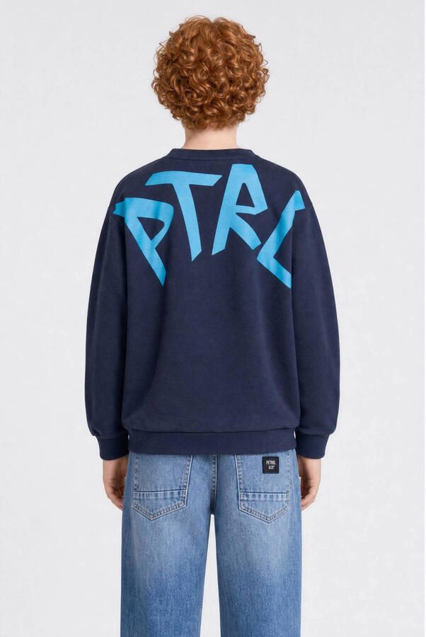 Petrol Industries sweater met backprint donkerblauw Backprint - Foto 2