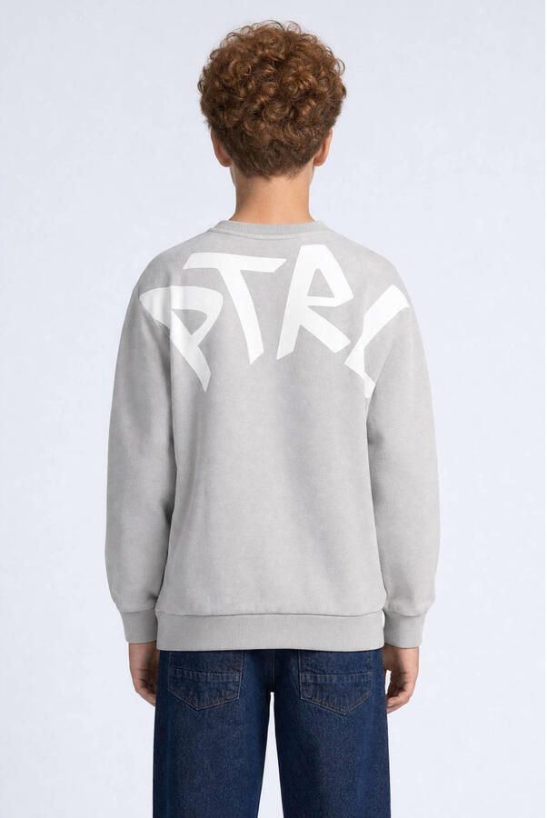 Petrol Industries sweater met backprint grijs Backprint - Foto 3