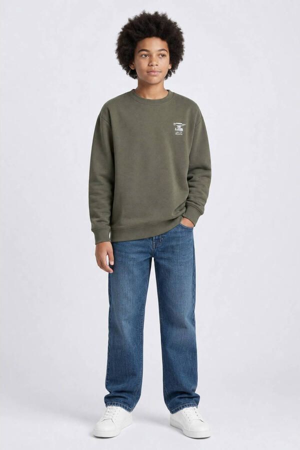 Petrol Industries sweater met backprint groen - Foto 3