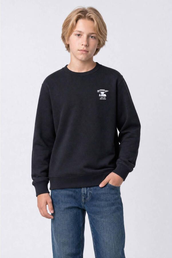 Petrol Industries sweater met backprint zwart