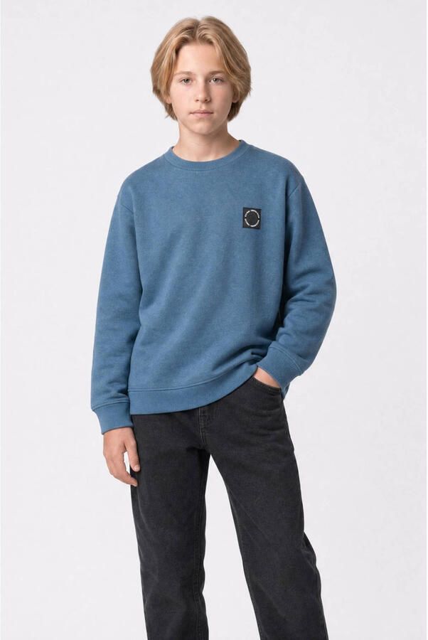 Petrol Industries sweater met logo blauw