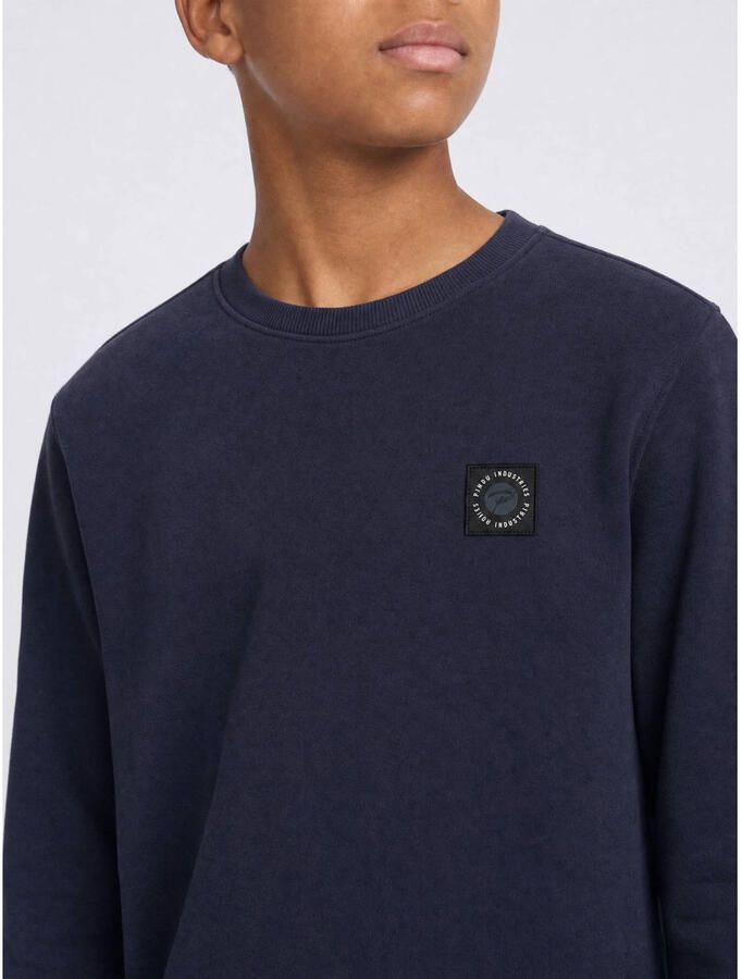 Petrol Industries sweater met logo donkerblauw Jongens Katoen Ronde hals - Foto 2