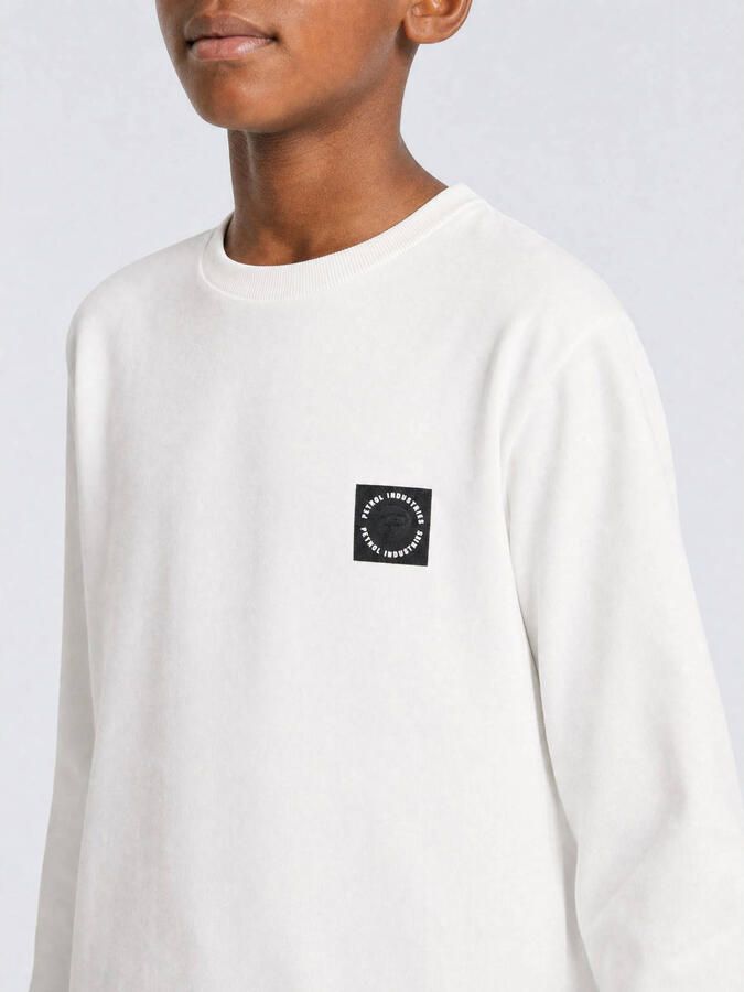 Petrol Industries sweater met logo ecru Jongens Katoen Ronde hals Logo - Foto 2