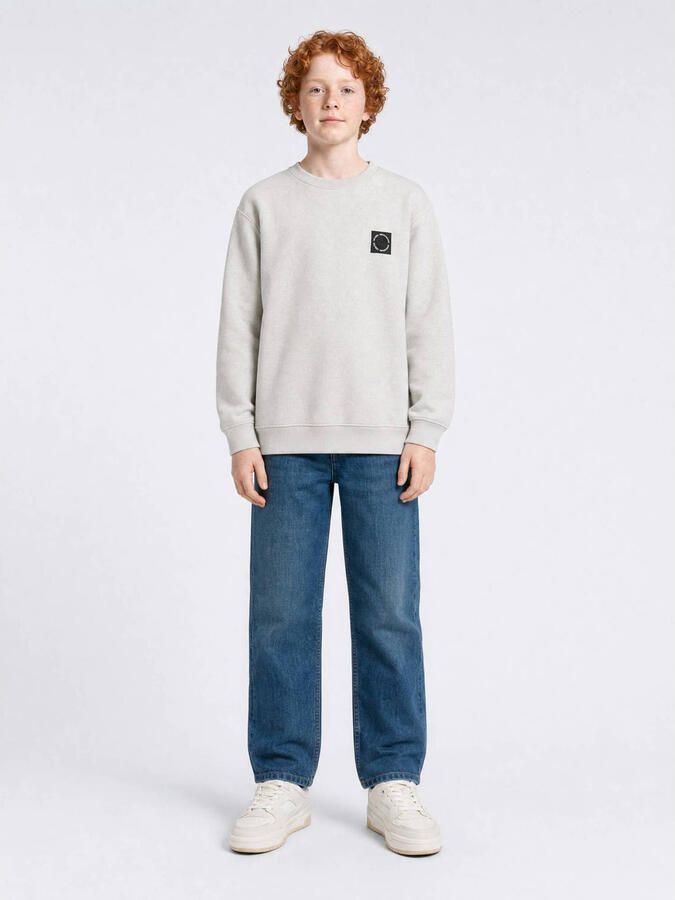 Petrol Industries sweater met logo lichtgrijs Jongens Katoen Ronde hals - Foto 2