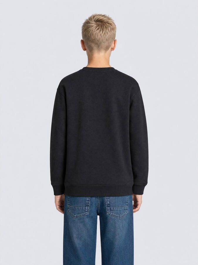 Petrol Industries sweater met logo zwart Jongens Katoen Ronde hals Logo - Foto 2