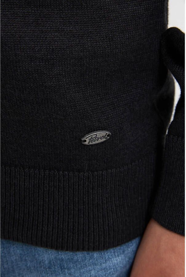 Petrol Industries sweater zwart fijn gebreid - Foto 2