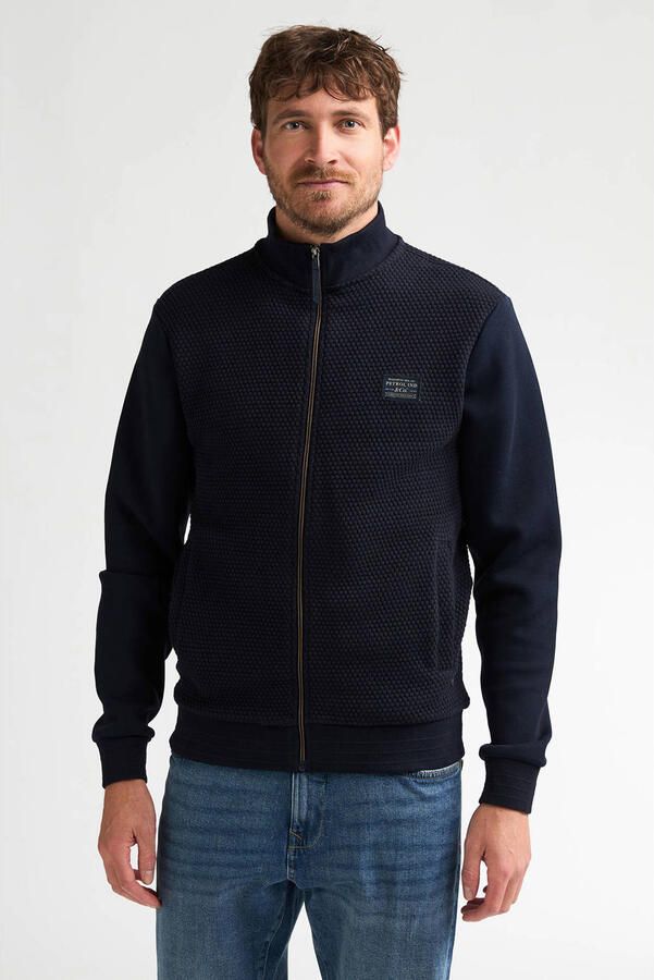 Petrol Industries sweatvest donkerblauw