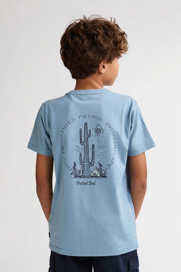 Petrol Industries T-shirt met backprint blauw - Foto 3