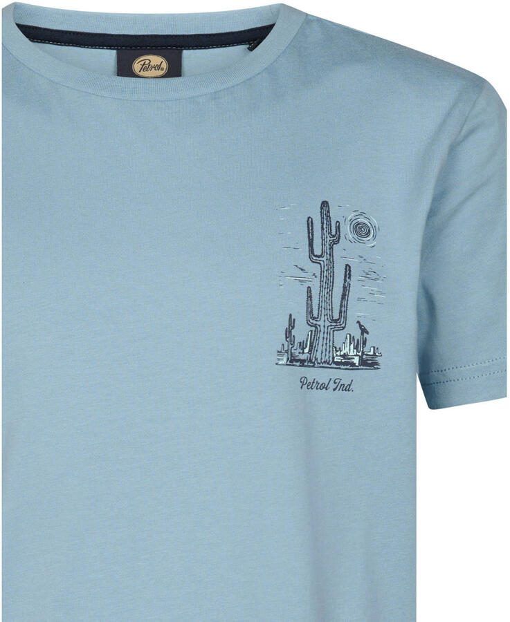 Petrol Industries T-shirt met backprint blauw - Foto 2