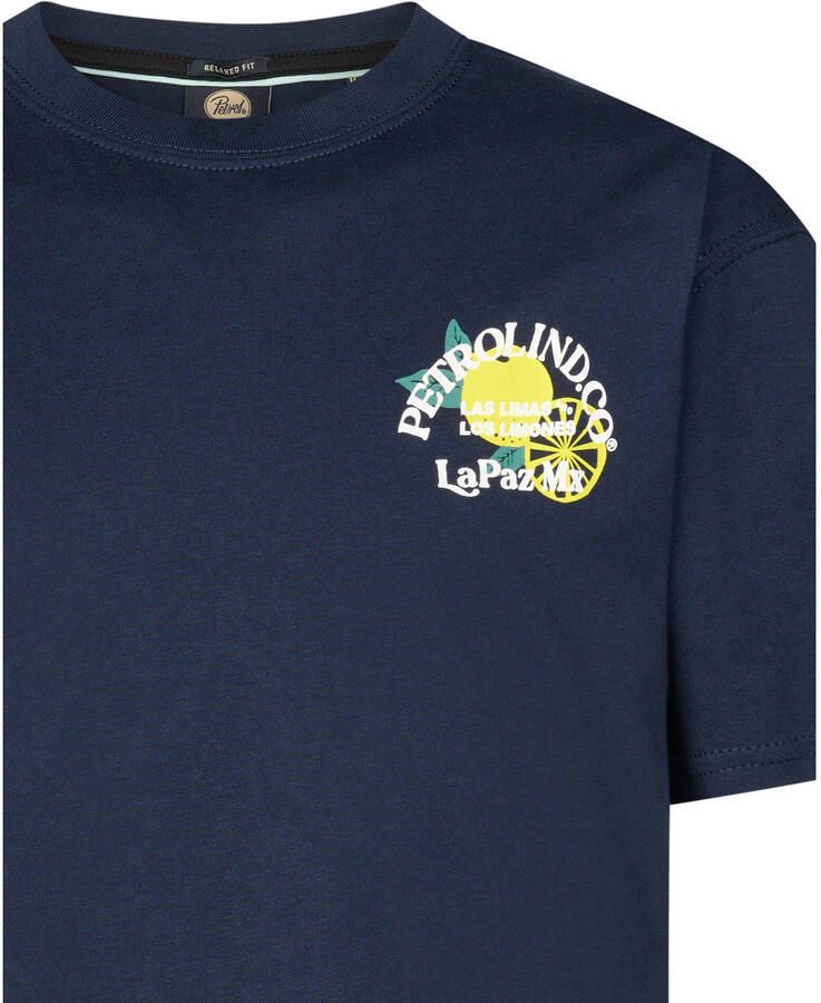 Petrol Industries T-shirt met backprint donkerblauw - Foto 2