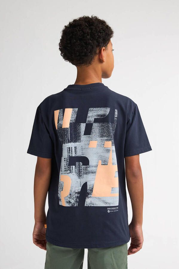 Petrol Industries T-shirt met backprint donkerblauw - Foto 3