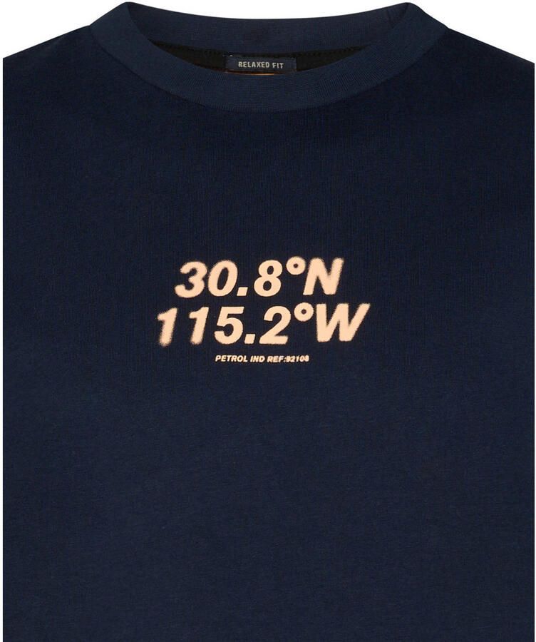 Petrol Industries T-shirt met backprint donkerblauw - Foto 2