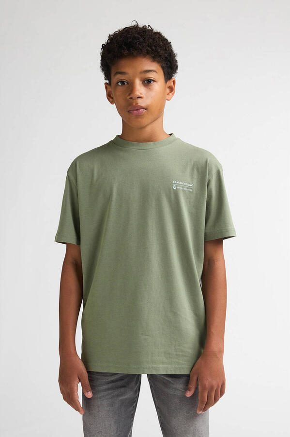 Petrol Industries T-shirt met backprint groen