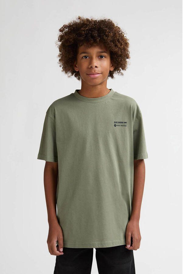 Petrol Industries T-shirt met backprint groen