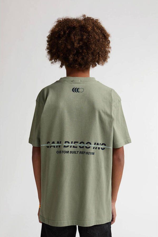 Petrol Industries T-shirt met backprint groen - Foto 3