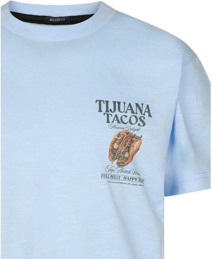Petrol Industries T-shirt met backprint lichtblauw - Foto 2