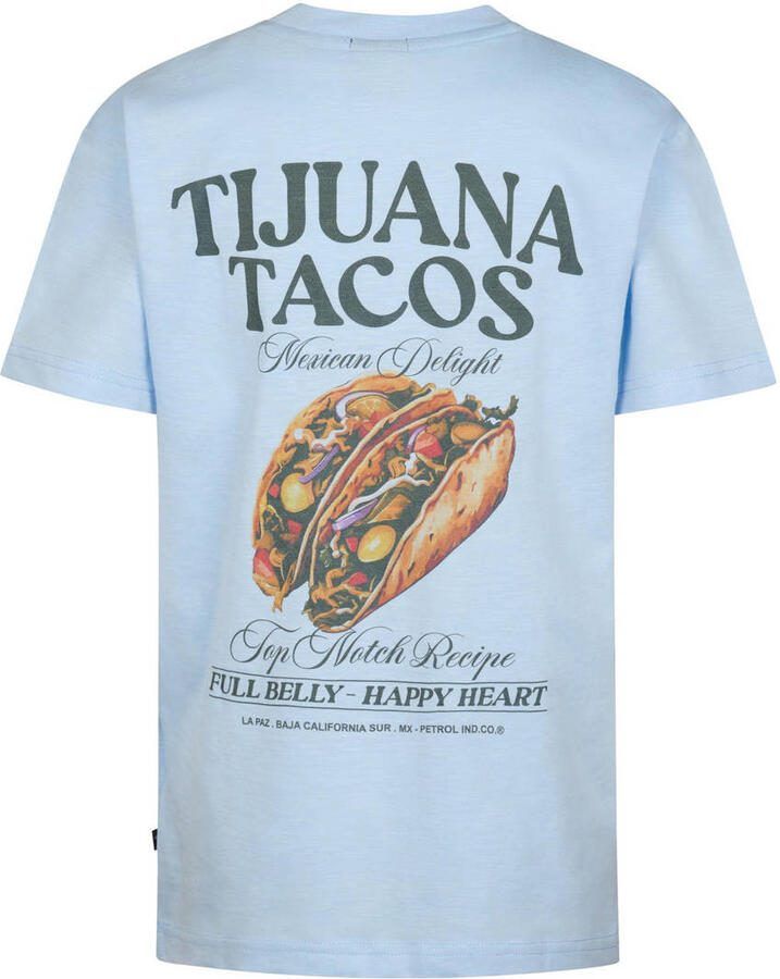 Petrol Industries T-shirt met backprint lichtblauw - Foto 3