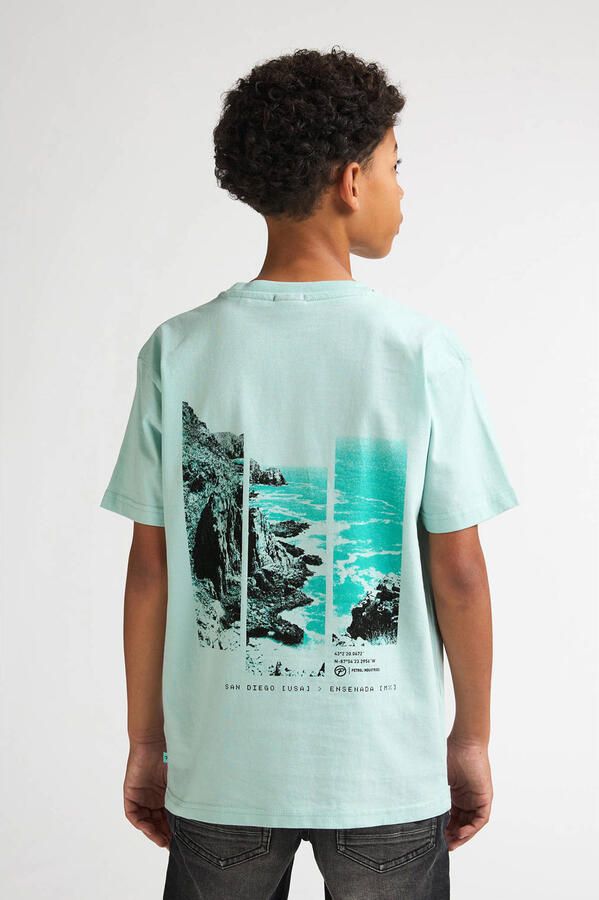 Petrol Industries T-shirt met backprint mintgroen - Foto 3