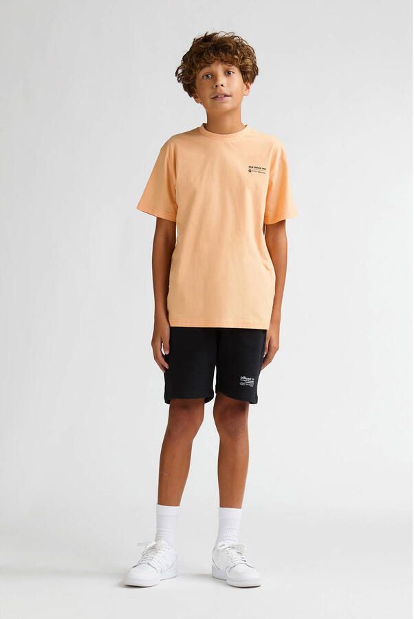 Petrol Industries T-shirt met backprint oranje