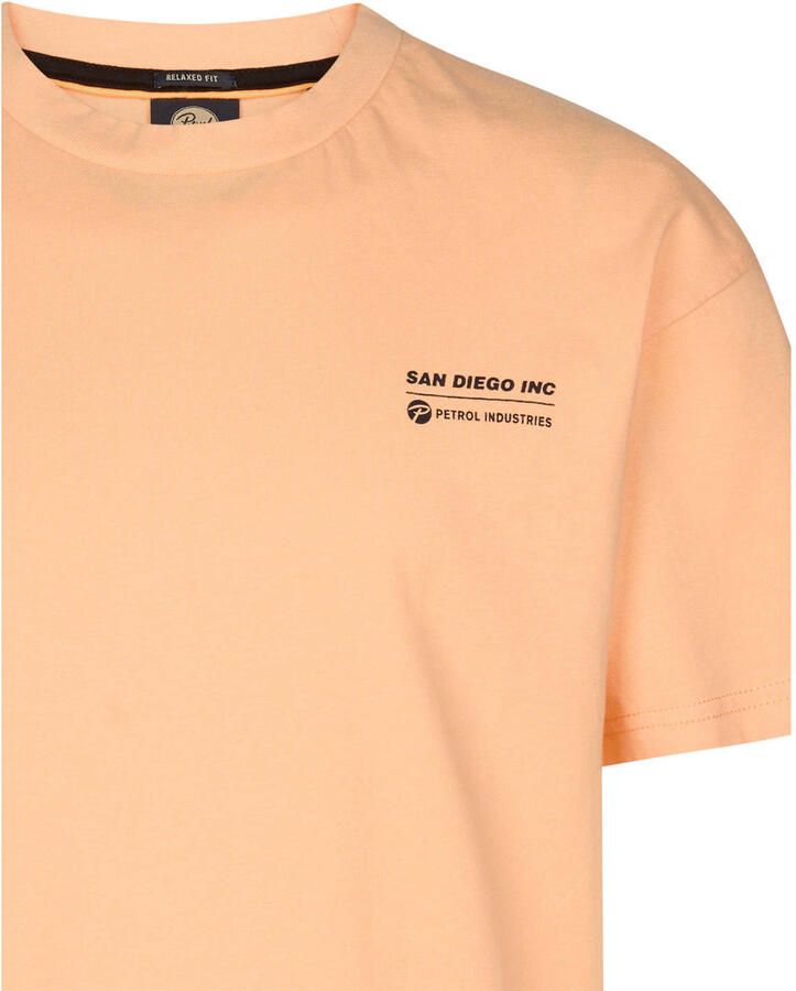 Petrol Industries T-shirt met backprint oranje - Foto 2