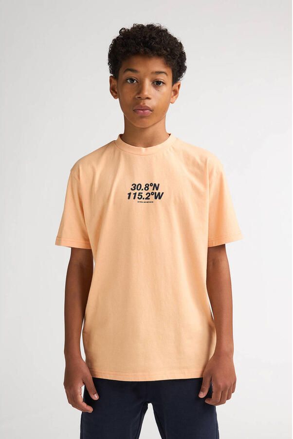 Petrol Industries T-shirt met backprint oranje