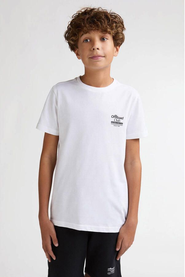 Petrol Industries T-shirt met backprint wit