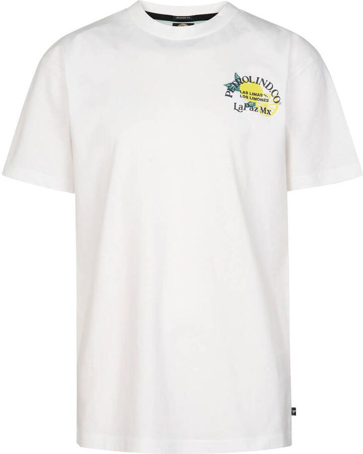 Petrol Industries T-shirt met backprint wit