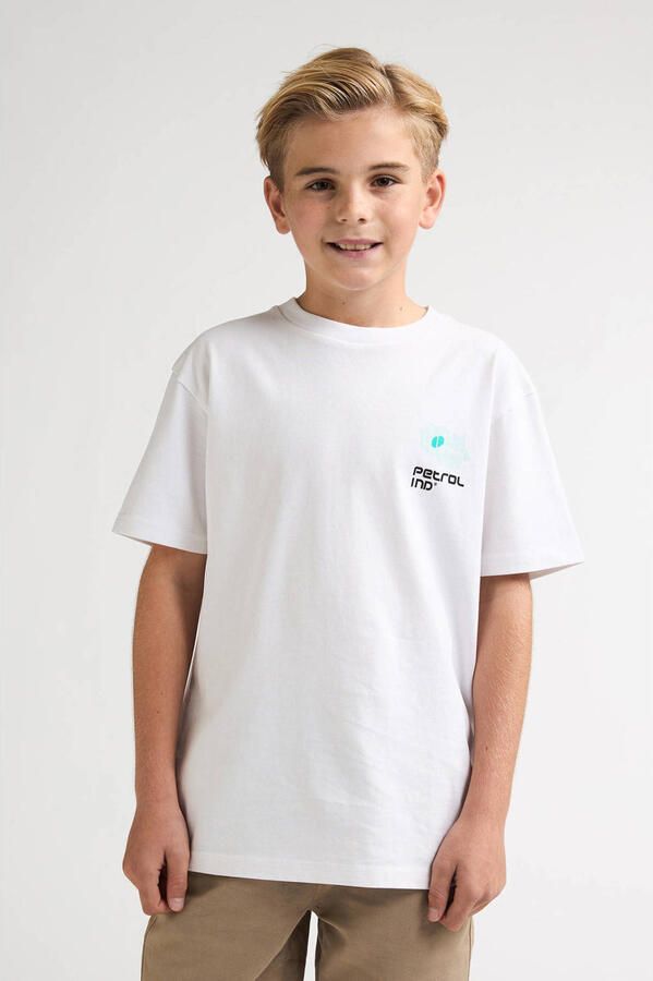 Petrol Industries T-shirt met backprint wit