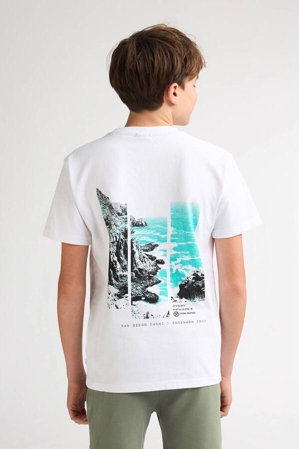 Petrol Industries T-shirt met backprint wit - Foto 3