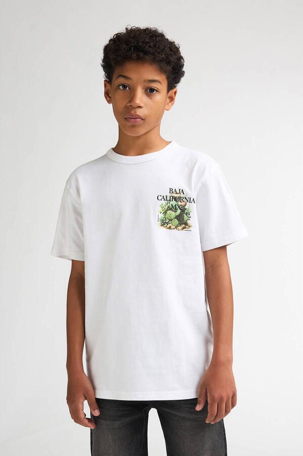 Petrol Industries T-shirt met backprint wit