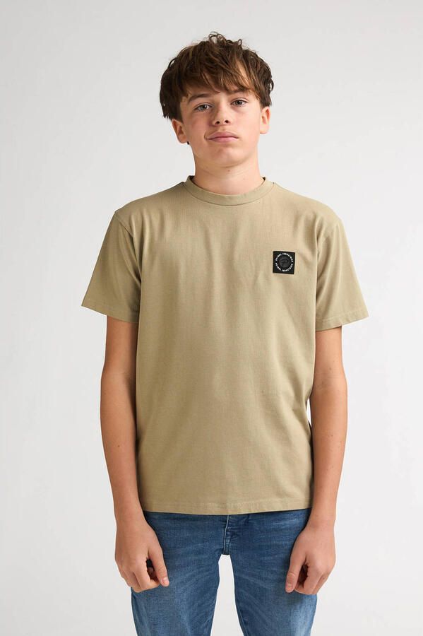 Petrol Industries T-shirt met backprint zand