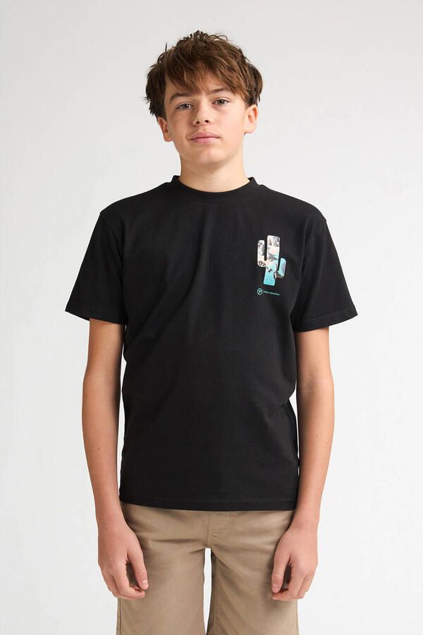 Petrol Industries T-shirt met backprint zwart